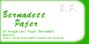 bernadett pajer business card